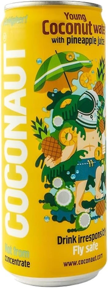 COCONAUT Coconut Water with Fresh Pineapple Juice - Refreshing, No added Sugar, Vegan, Healthy & Isotonic (12 x 320ml)