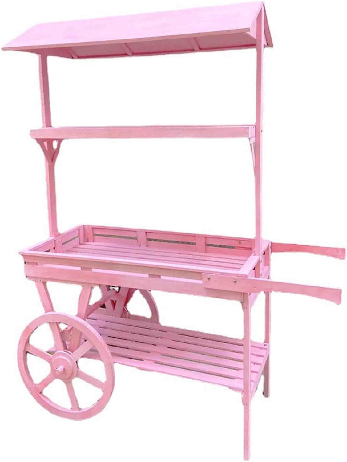 MNBVH Candy Cart Sweet Cart Party Decoration Outdoor Stand Wedding Cart,53 * 24 * 67 Inch,for Home Garden Decoration(Color:A)