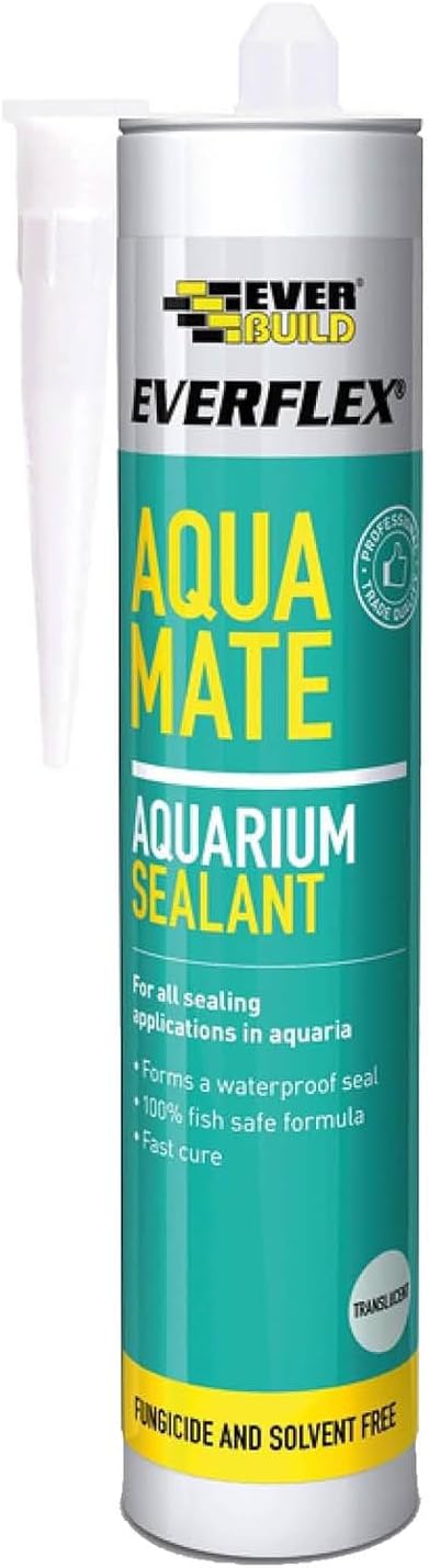 Everbuild Everflex Aqua Mate Aquarium Silicone Sealant – Fungicide-Free – Fast Curing – Clear – 295ml