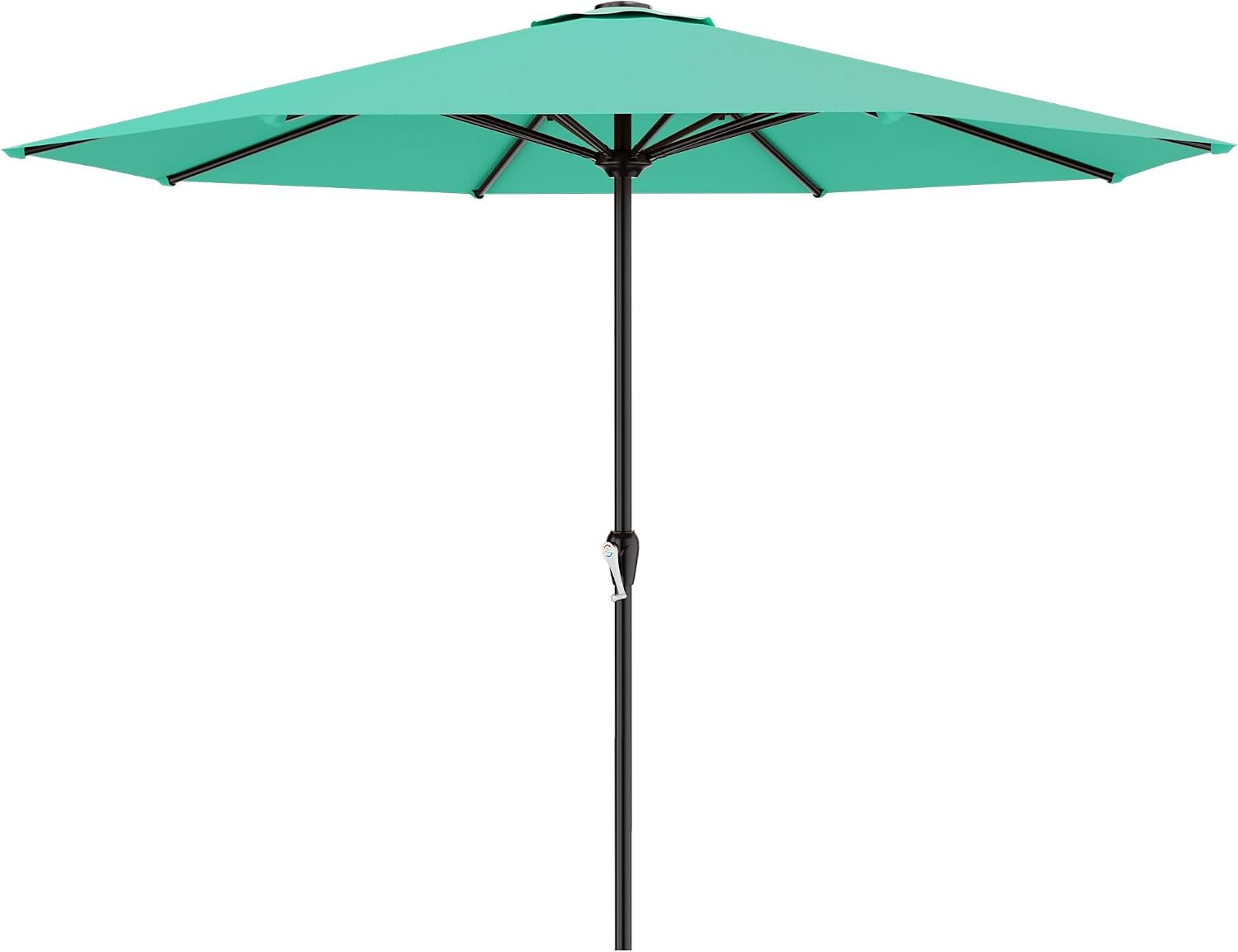 AreShark 12 FT Patio Umbrella for Outdoor, Outdoor Table Umbrella with Push Button Tilt and Crank, Outdoor Patio Umbrellas with 8 Sturdy Ribs, Patio Umbrellas for Market, Garden, Pool (Aqua Sky)