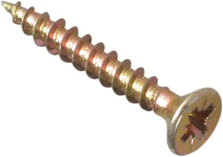 ForgeFix Multi-Purpose Single Thread Screws | 3.0 x 25mm | Zinc Yellow Passivated | Box 200