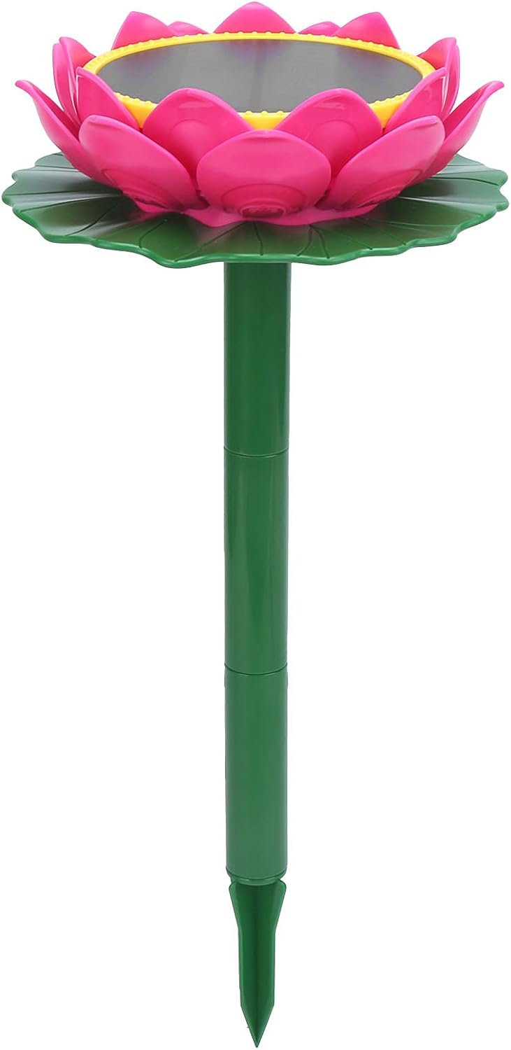 Buddha Player Pink Lotus Style Solar Ground Zombie Scripture Rainproof Sing Machine for Chanting Buddhists