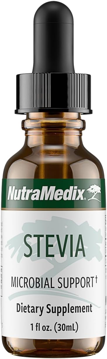 NutraMedix Stevia - Bioavailable Liquid Stevia Leaf Extract Drops for Microbial Support - Sugar Alternative with Microbial Support Properties - Low-Carb, No Added Sugar (1 oz / 30 ml)