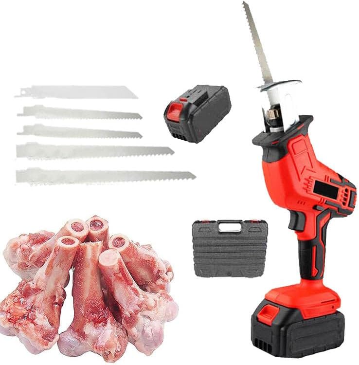 smafoseedding Handheld Electric Butcher Saw, Electric Bone Cutter, Low Vibration, Weight Approx. 2kg, Suitable for Commercial, Home Use, Electric Meat Saw, Quick Cutting of Meat, Bones, Wood, PVC