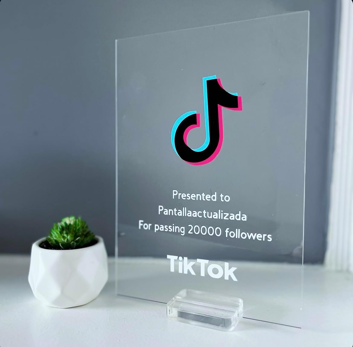 TikTok Content Creator Award Plaque