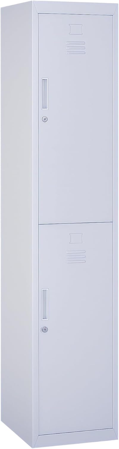 Vinsetto Locker Cabinet Storage Cold Rolled Steel w/Shelves Vertical Cupboard Grey 38 x 46 x 180 cm