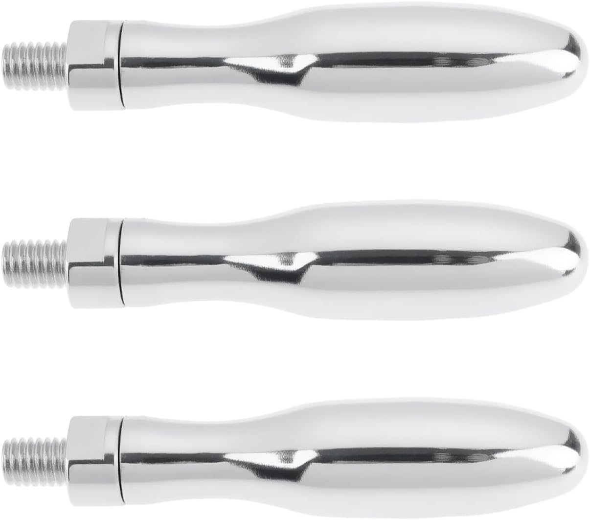 The Lord of the Tools 3pcs 3/8" Milling Machine Ball Crank Handle Grip Chrome Steel