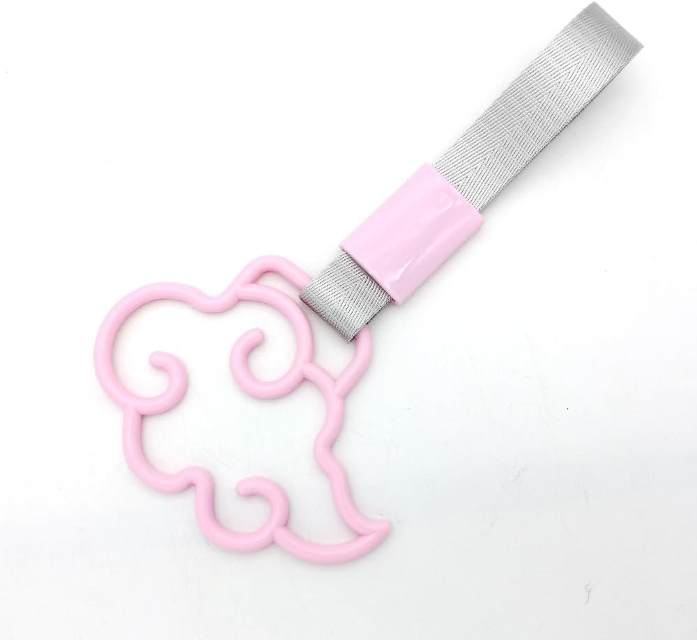 Multicolor Car Interior and Exterior Decorative Heart JDM Style Sakura Shattered Heart Pendant - Plastic Hanging Accessory (Cloud Pink 1pcs)