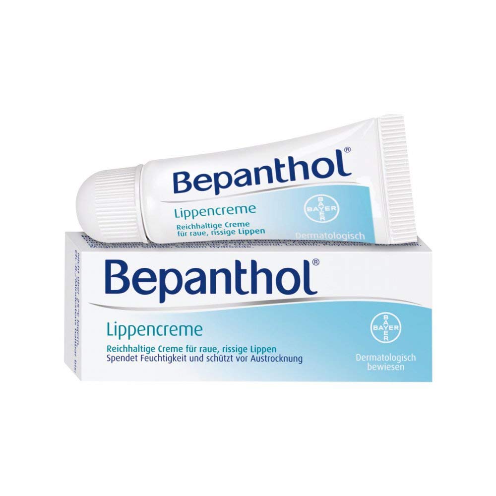 Bepanthol Lip Cream 7.5 g - Lip Treatment - Facial Care - Instant Beauty - Pro-Vitamins and Ceramides - Germany