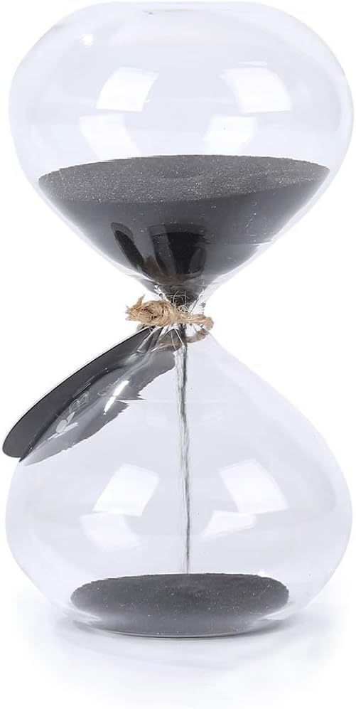 SWISSELITE Puff Sand Timer, Hourglass Sand Timers, Inspired Glass for Home, Desk, Office Decor