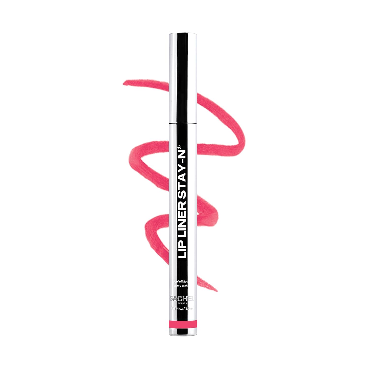 Sacheu Lip Liner STAY-N Peel Off Lip Stain — Long Lasting Waterproof Lip Tint with Hyaluronic Acid & Vitamin E — Transfer Proof Matte Finish, Vegan & Cruelty-Free (Power Move)