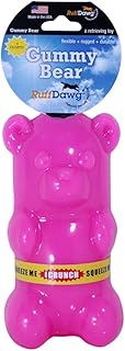 Ruff Dawg Gummy Bear Crunch Rubber Dog Toy Assorted Neon Colors