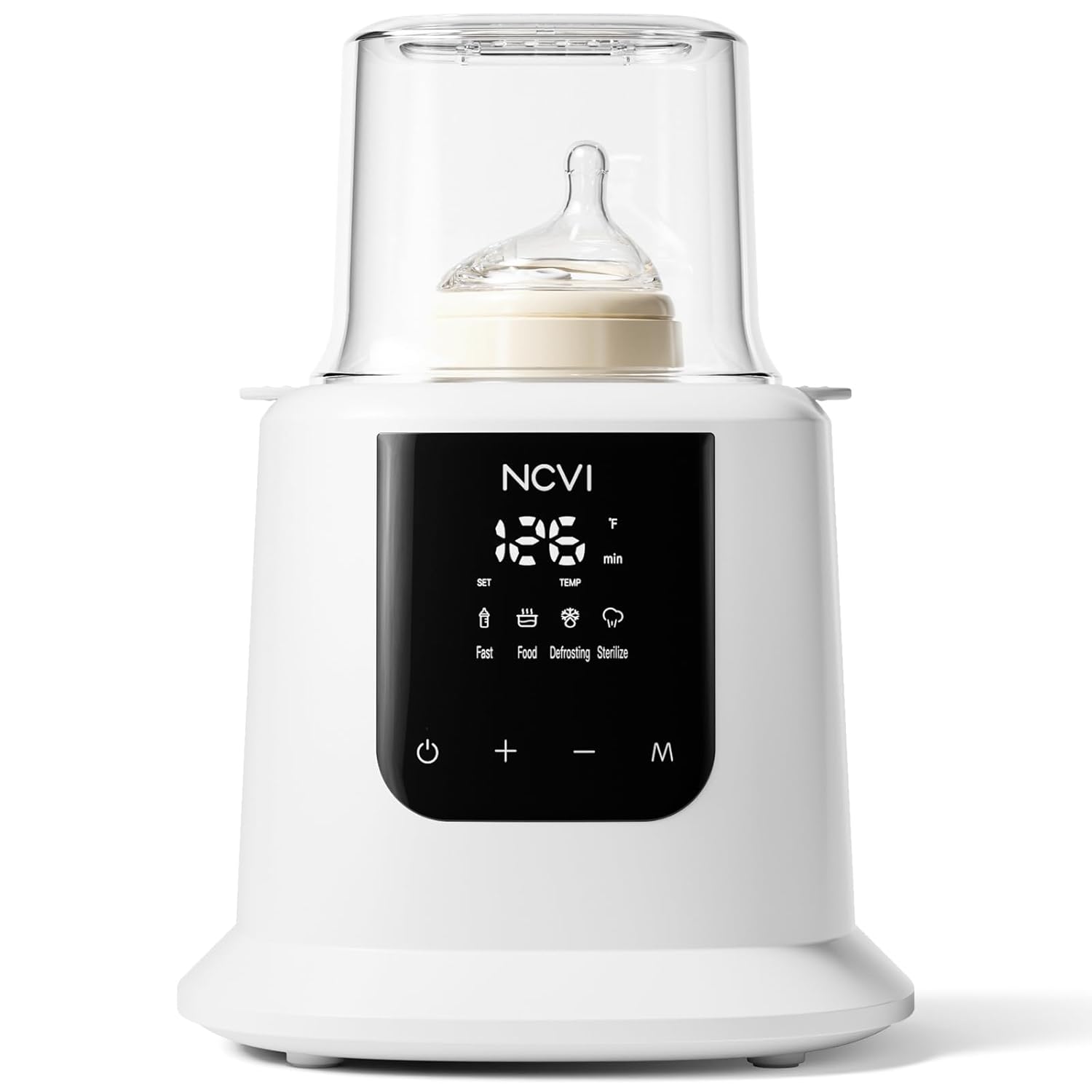 NCVI Baby Milk Warmer 3 Mins Fast Heating 8 in 1 Functions, Infant Breast Milk Bag Warmer with Timer and Precise Temperature for All Size Materials Bottles, Milk Freezer Bags and Pacifier Sterilize