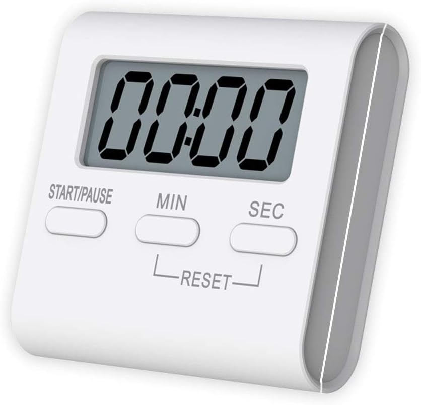 Kitchen Timer, INRIGOROUS Digital Kitchen Timer Magnetic Countdown Stopwatch Timer With Loud Alarm, Big Digit, Back Stand, Hanging Hole for Cooking, Shower, Bathroom, Kids, Classroom