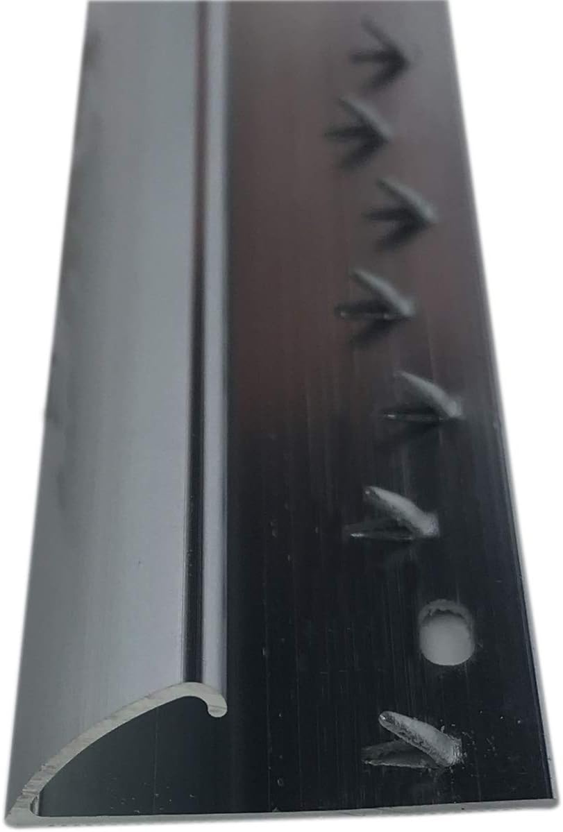 Carpet to Vinyl Flooring or Doorway Trim - Metal Plate Strip Threshold Doorbar - Grey Colour