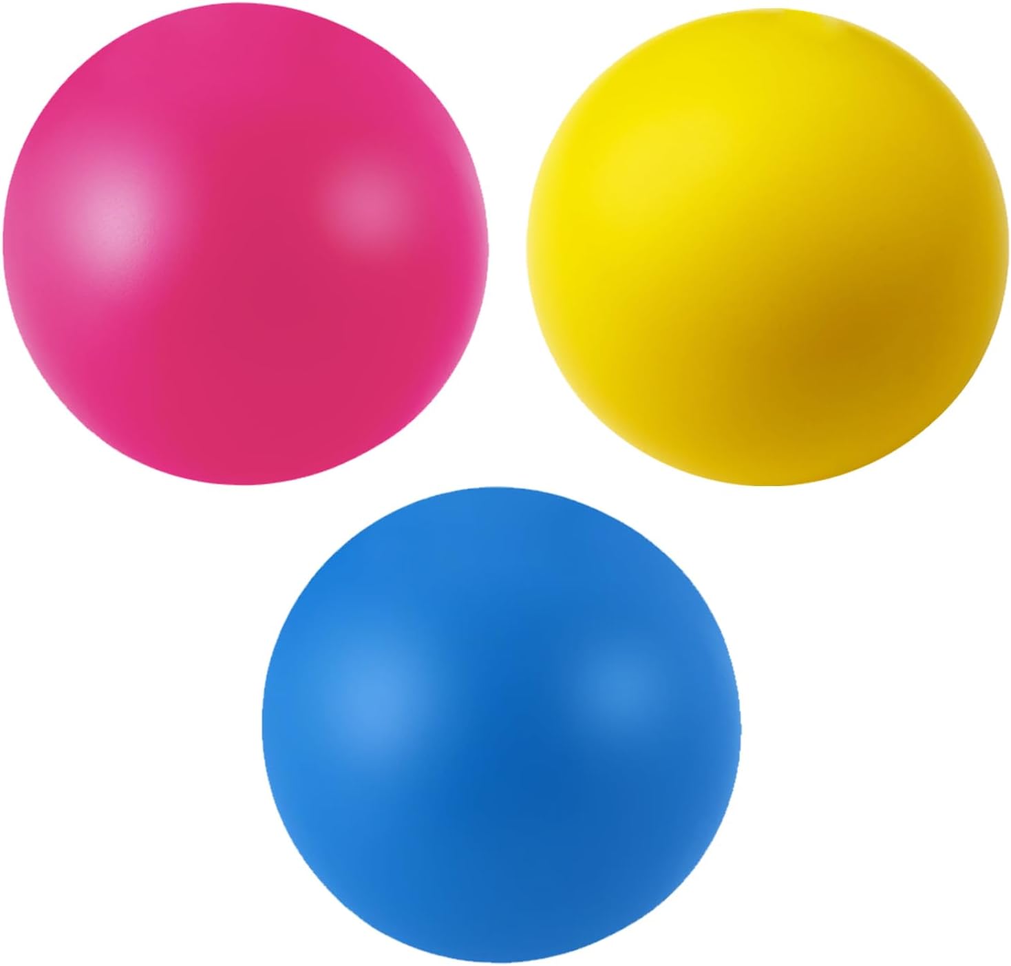 3 Soft Rubber Balls for Bat and Ball Games - Paddle Set Game, 38mm Small and Soft Rubber Balls for Outdoor and Beach Games, Great for Children's Games and Boosts Hand-Eye Coordination