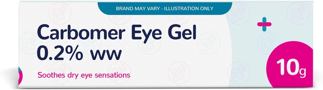 CARBOMER 0.2% Lubricating Eye Gel for Dry, Tired Eyes - Intensive Lubrication & Moisturising Formulation for Daily Eye Care Routine - Immediate Eye Hydration & Night Relief | 3 x10g Pack