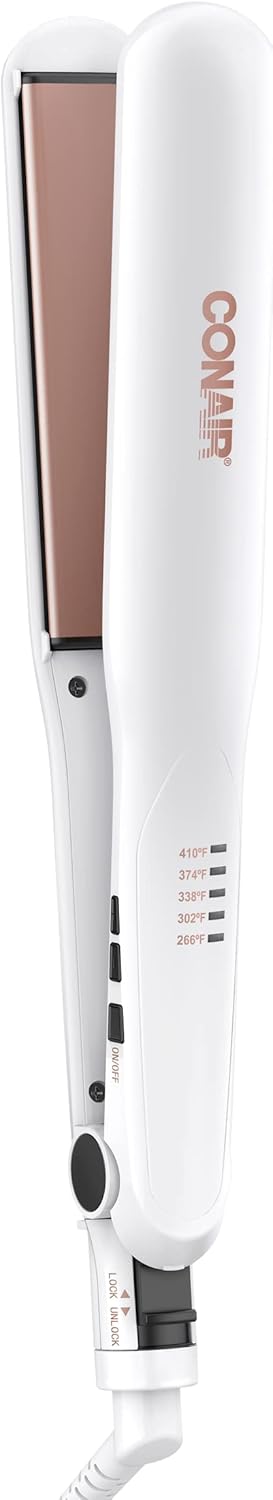 Conair Double Ceramic Flat Iron, 1 1/4-inch Hair Straightener