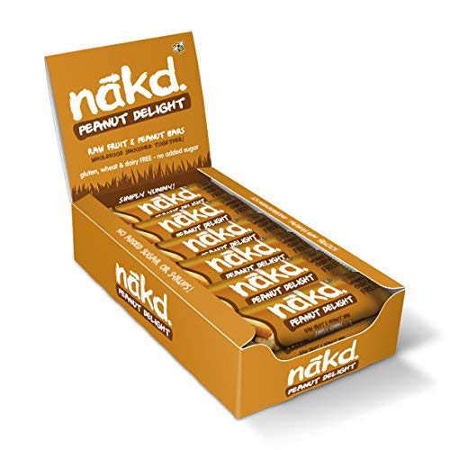 Nakd Bars, Peanut Raw Fruit and Nuts, Gluten Free, Vegan 18 Count