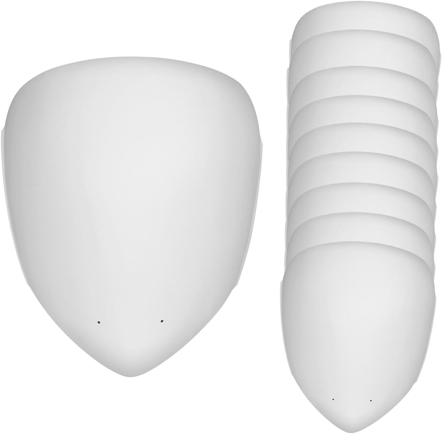 5&10 Packs DIY Cosplay Mask Blank White Plastic Full Face Mask Paintable Anime Craft Costume Mask