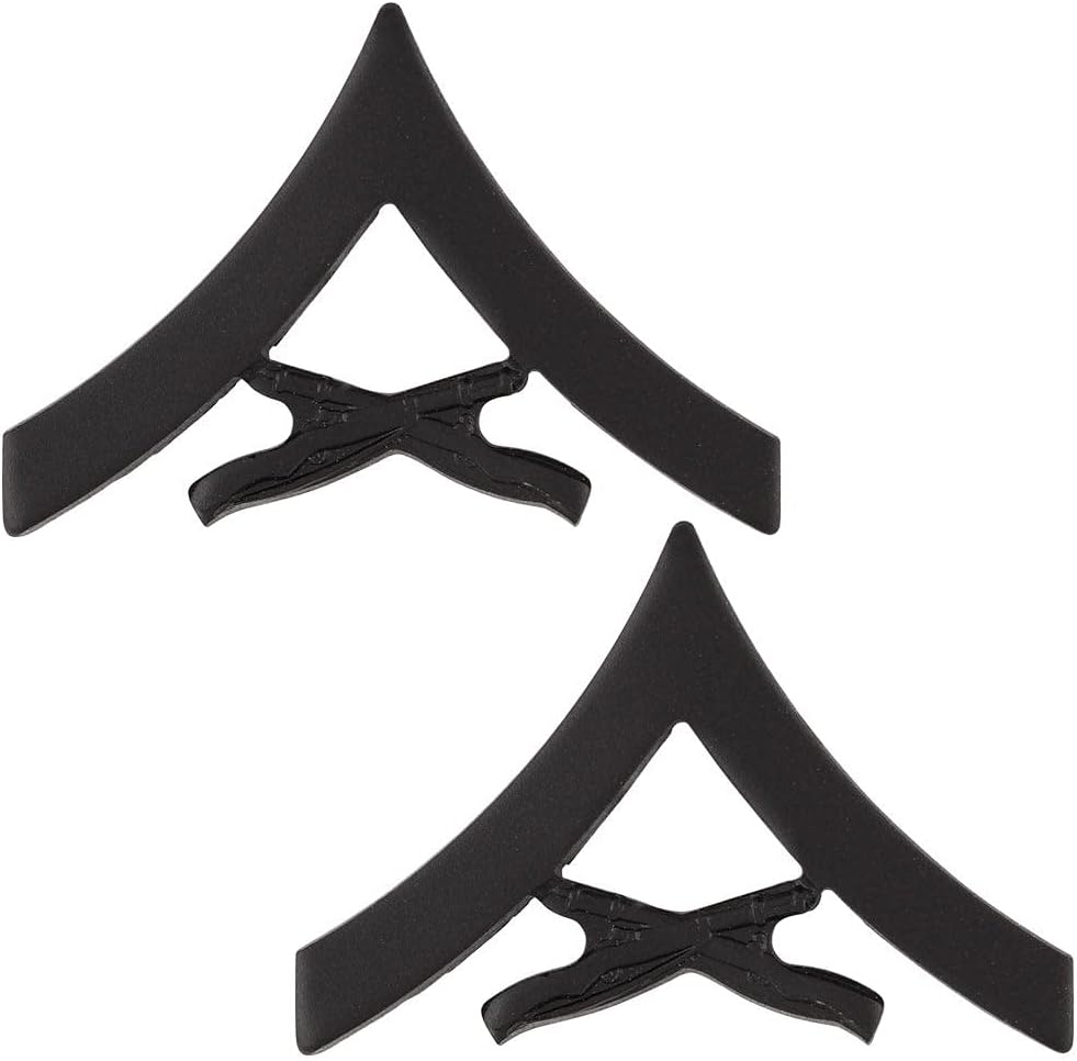 Marine Corps USMC Chevron Black Scratch Resistant LCPL Lance Corporal E3 Black