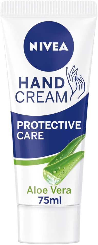 NIVEA Soothing Care Aloe Vera Hand Cream (75ml), 24H Moisturising Hand Cream for Dry Cracked Hands, Non-Greasy, Fast-Absorbing Formula Soothes Skin