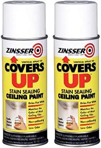 Zinnser 03688 Covers Up Stain Sealing Ceiling Paint, White (Pack of 6)