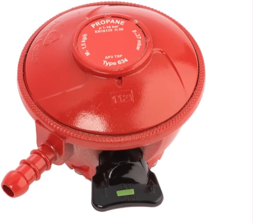 JD Brands PATIO GAS/BBQ REGULATOR - 27mm Clip On 37mbar - 1.5kgh Fits Calor Gas/Flogas - BBQ/Patio Heater