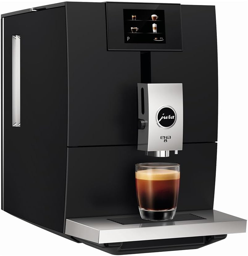 Jura ENA 8 Metropolitan Black Countertop Espresso Machine, 1.1L, Built-in Grinder, 1450W