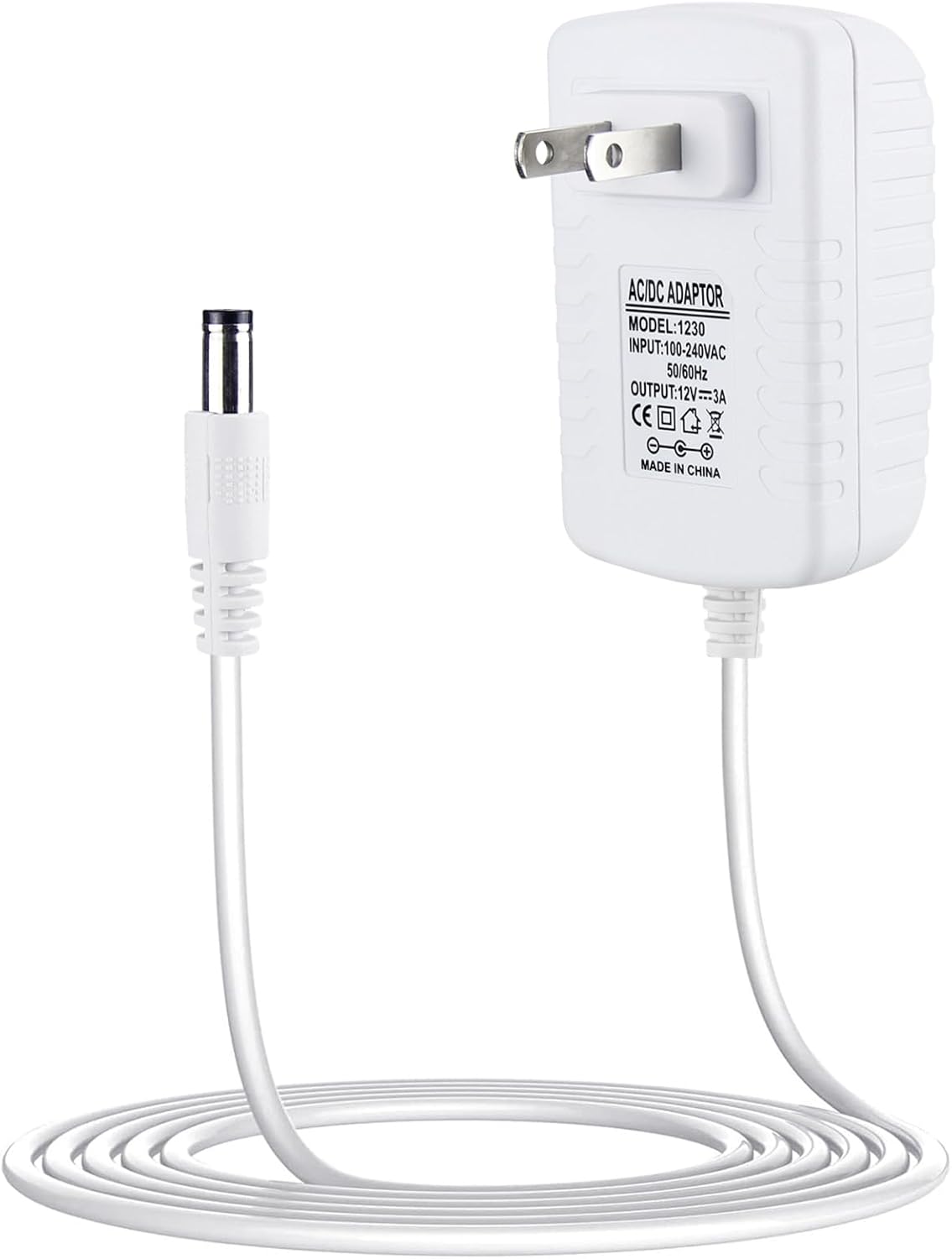 12V 3A Power Cord Replacement for 4moms mamaRoo 4, RockaRoo Baby Swing, AC Adapter Charger White