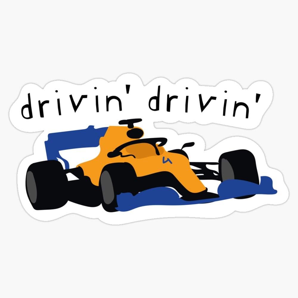 Lando Norris - Drivin' Drivin' - F1 Sticker Vinyl Bumper Sticker Decal Waterproof 5"