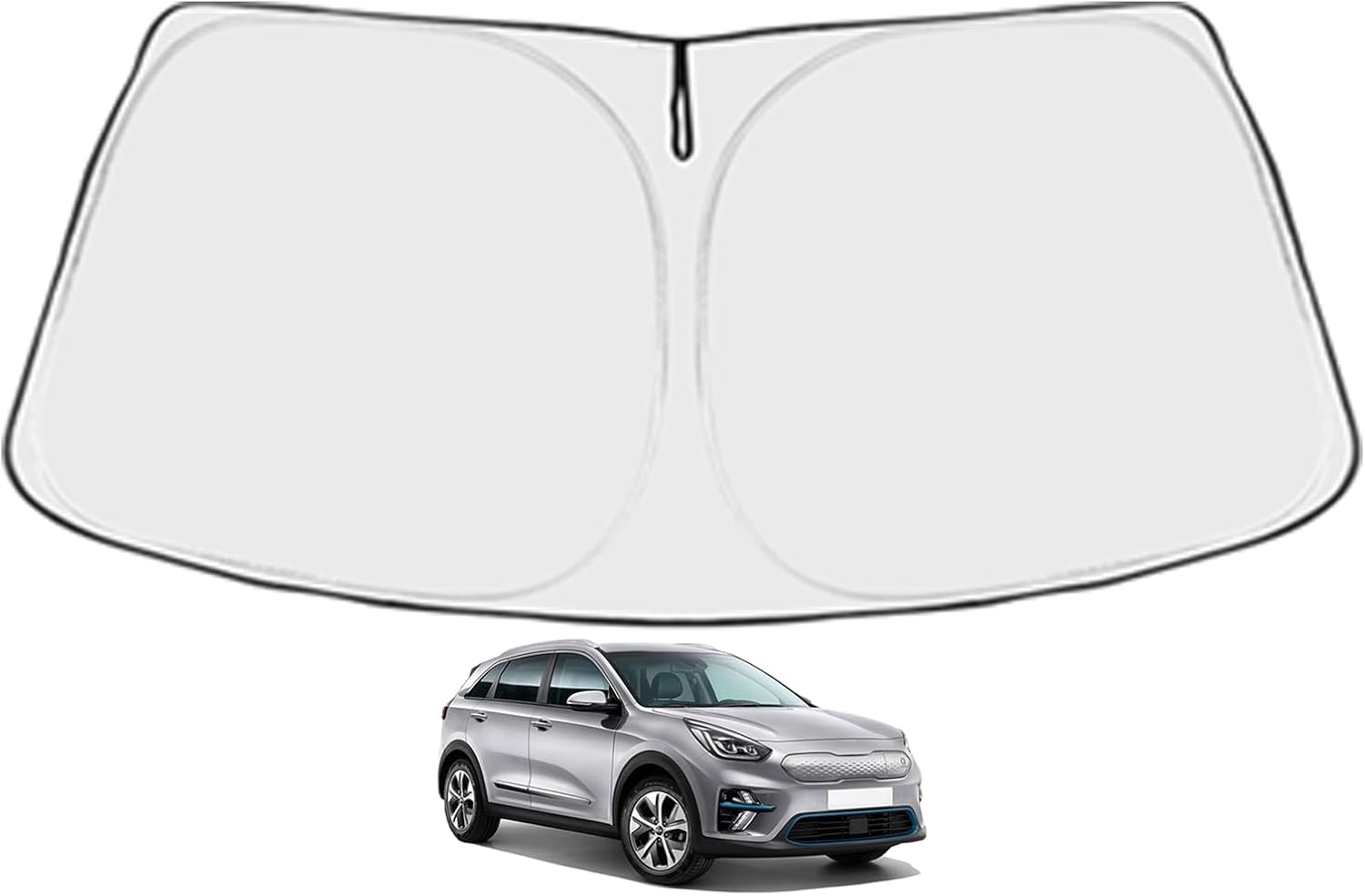 NIRO Custom Windshield Sun Shade for NIRO 2017 2018 2019 2020 2021 2022 2023 2024 Front Window Sunshade Sun Visor 240T Shade Blocks UV Rays Car Accessories