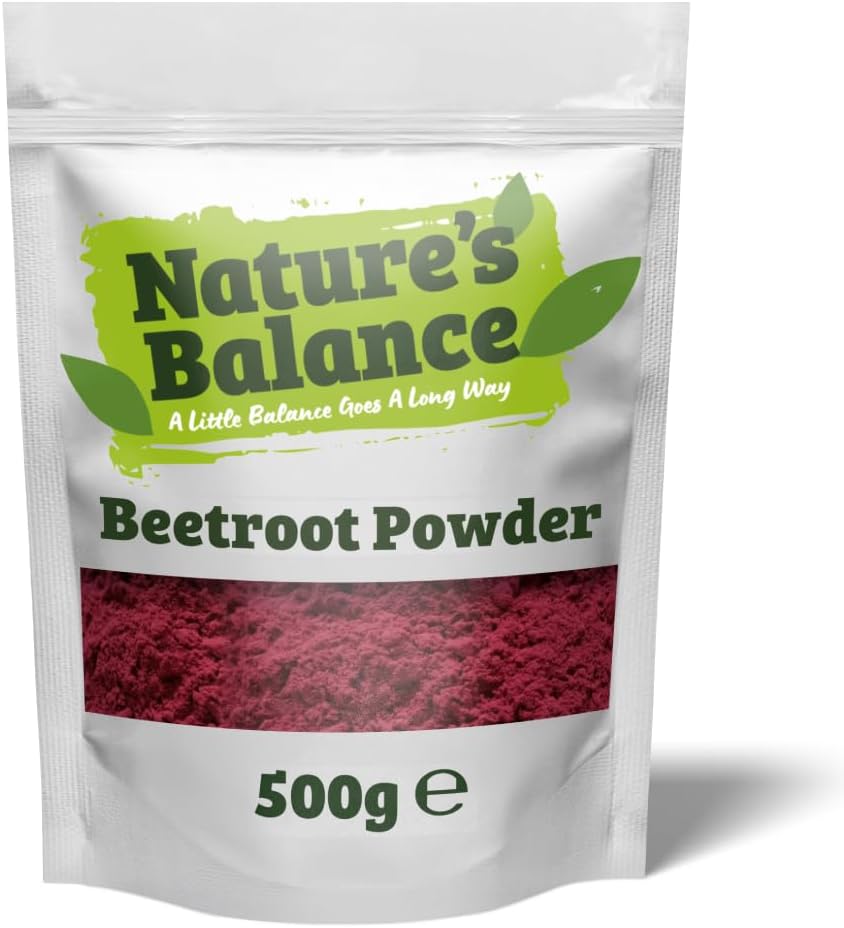 Nature's Balance Beetroot Powder 500g Sweet & Earthy Dried Ground Beetroot is Pure and Free from Preservatives, an Ideal Natural Food Colour and Flavouring