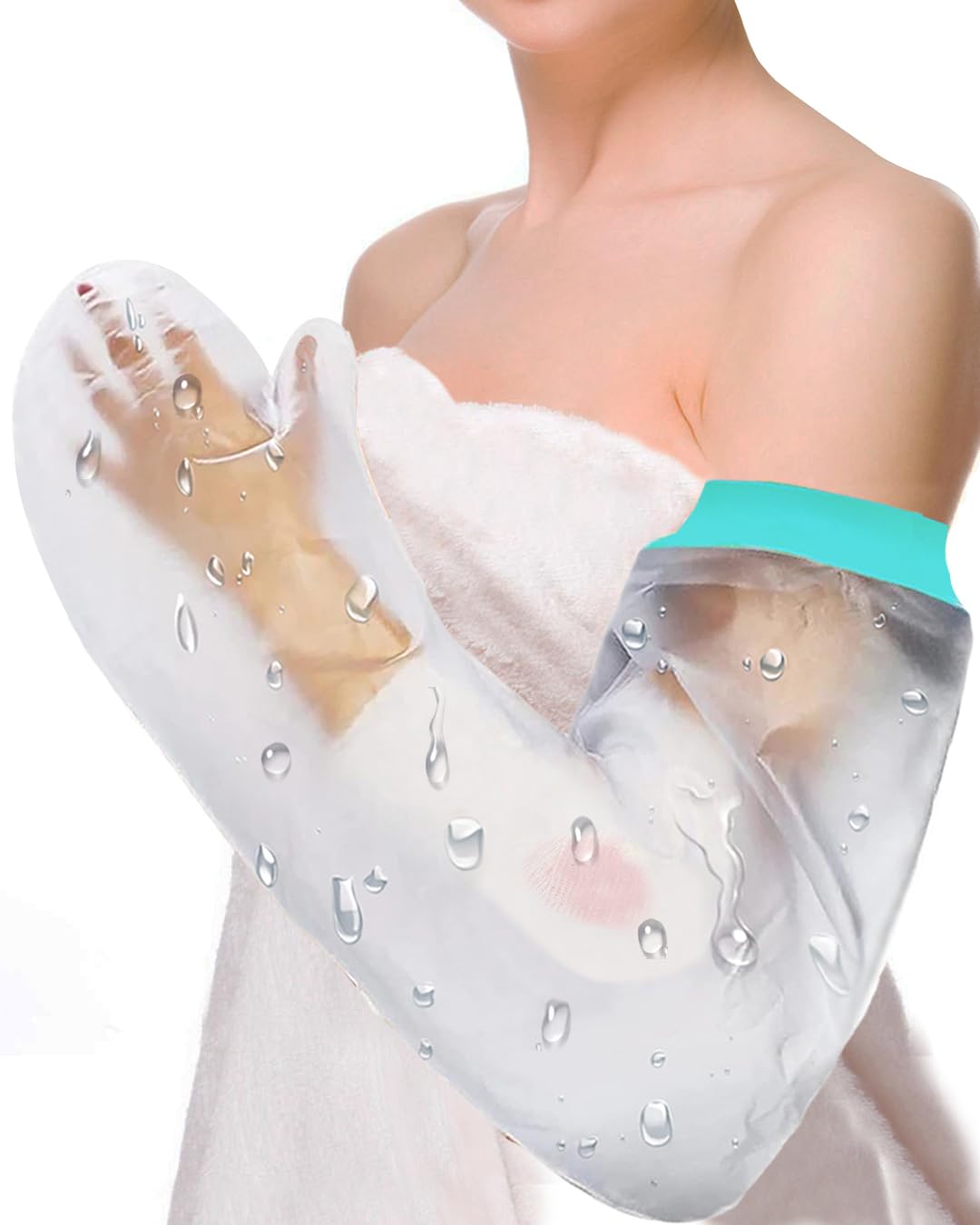 EuyiHlybt Plaster Cast Waterproof Cover Arm, Soft Comfortable Cast Cover for Shower Arm, Reusable Cast Protector Waterproof Cast Cover for Bandages and Dressings, Tattoo, Wound Care Supplies