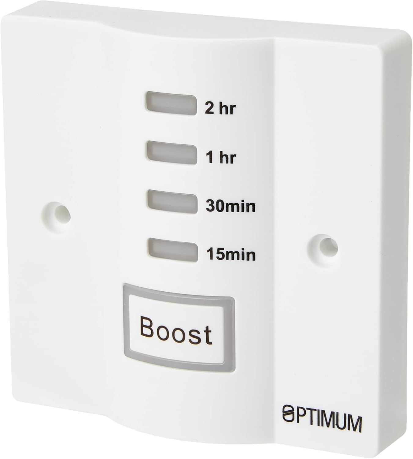 Optimum Energy Saving Electronic Time Switch - 2 Hour Electronic Boost Timer Socket Box Mount - White, One 230 V