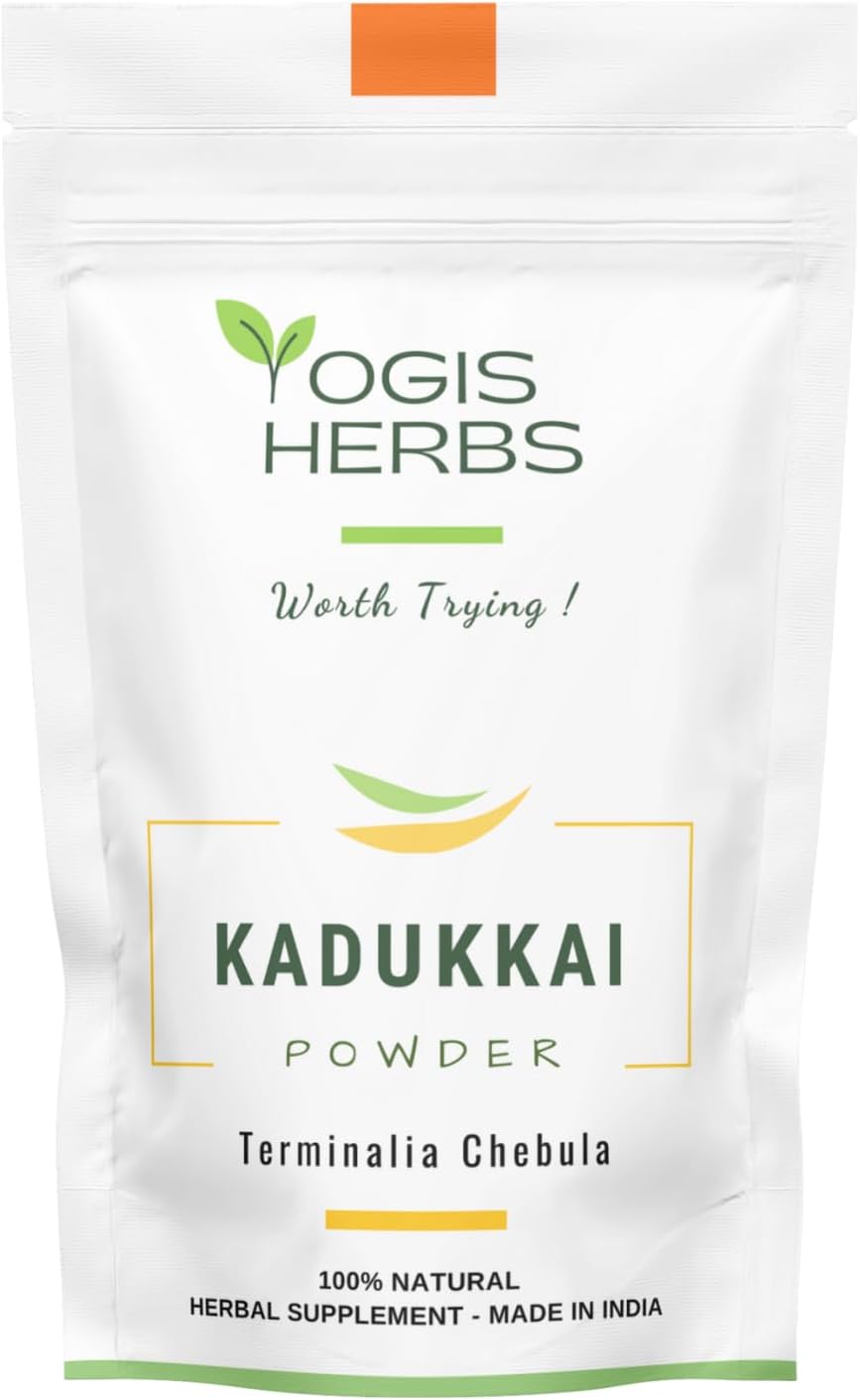Kadukkai Powder (Haritaki/Terminalia Chebula) – De-Seeded – 100% Natural, Fresh & Pure – Traditional Herbal Supplement (1/2 Lb, 8 oz)