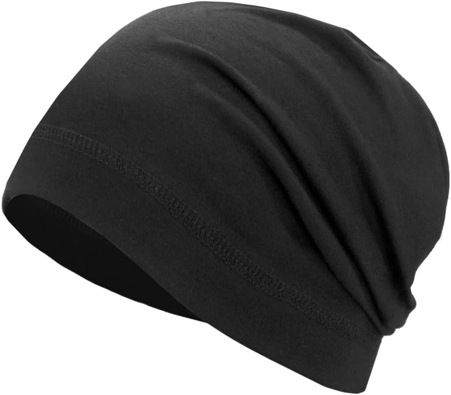 Lightweight Cotton Beanie, Summer Skull Caps, Breathable Thin Sleep Hats for Running Cycling Hiking Fishing