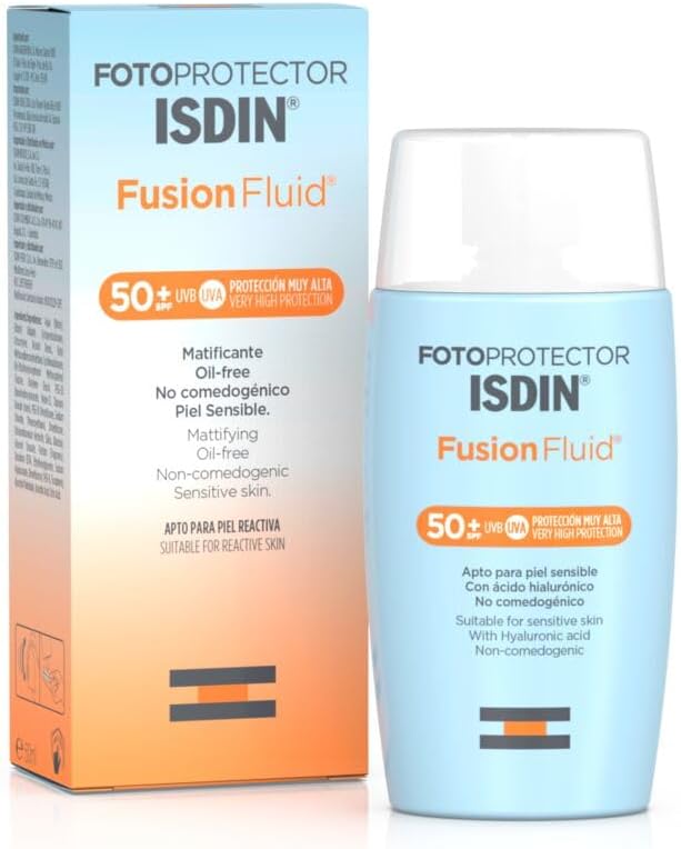 ISDIN Fusion Fluid SPF 50+ 50ml | Facial Sun Cream | Suitable for All Skin Types