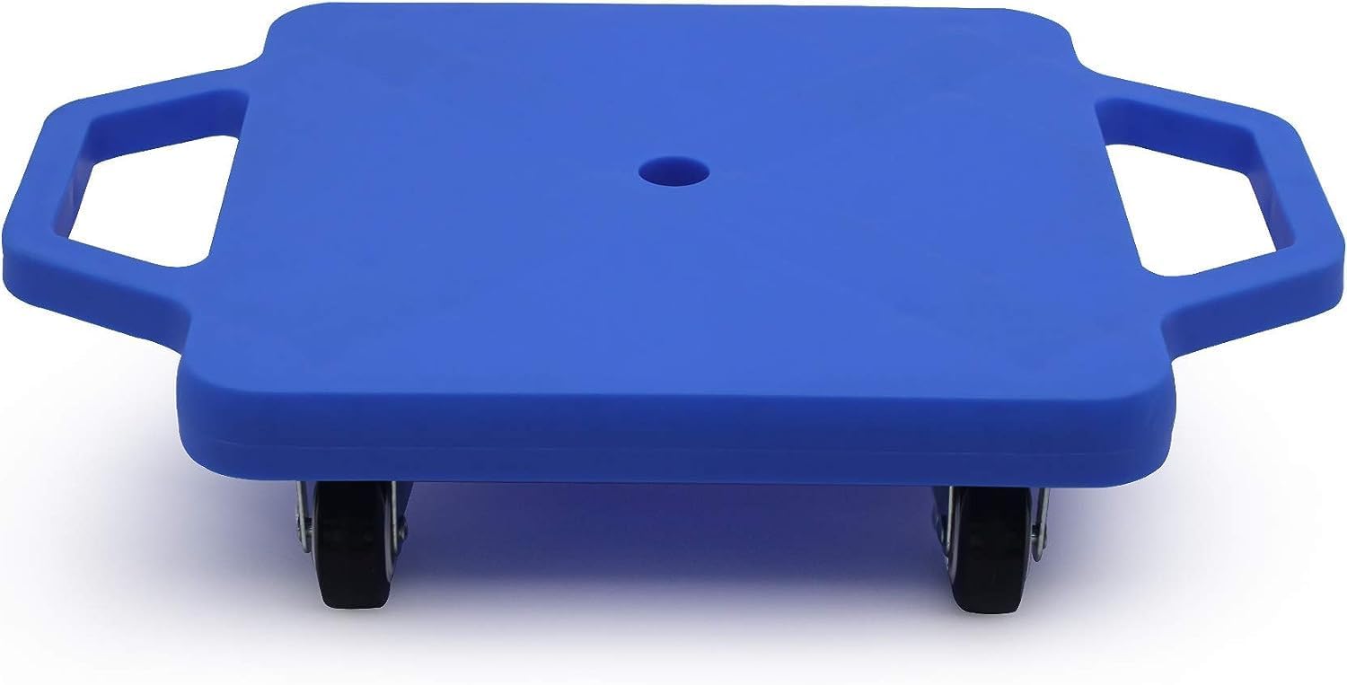 Kids Sitting Scooter Board with Handles Swivel Casters Square Plastic Floor Surfer for Gym Class Children Physical Education Home Use…