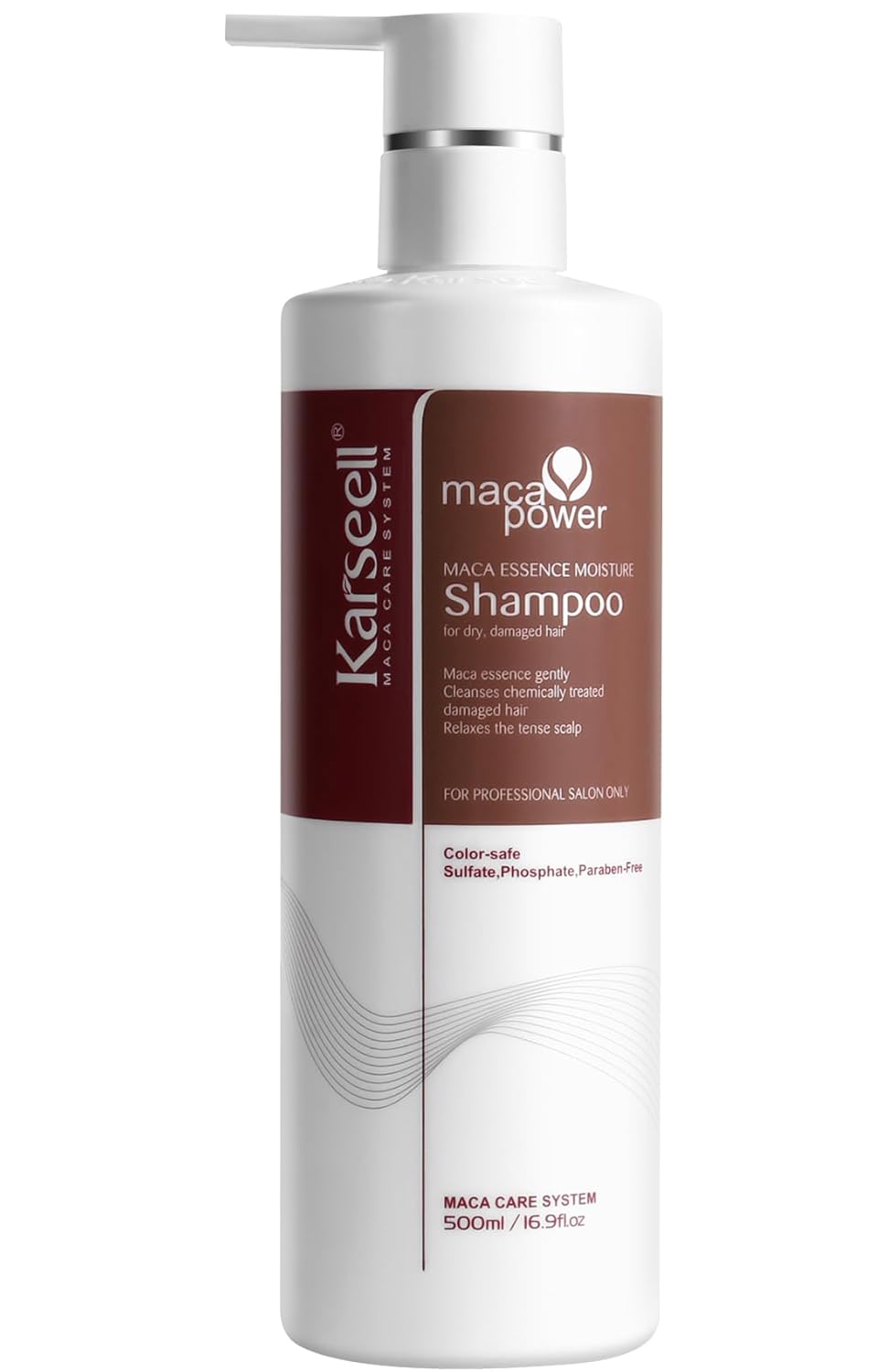 Karseell Argan Oil Shampoo Extract Moisturizing Deep Repair Smooth Shampoo for Dry and Damaged Hair 16.9Oz 500ml