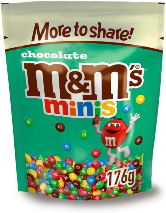 M&M'S Minis Chocolate Bag, Milk Chocolate, 176g, Ideal as a Chocolate Gift, Chocolate Snacks or in a Chocolate Hamper