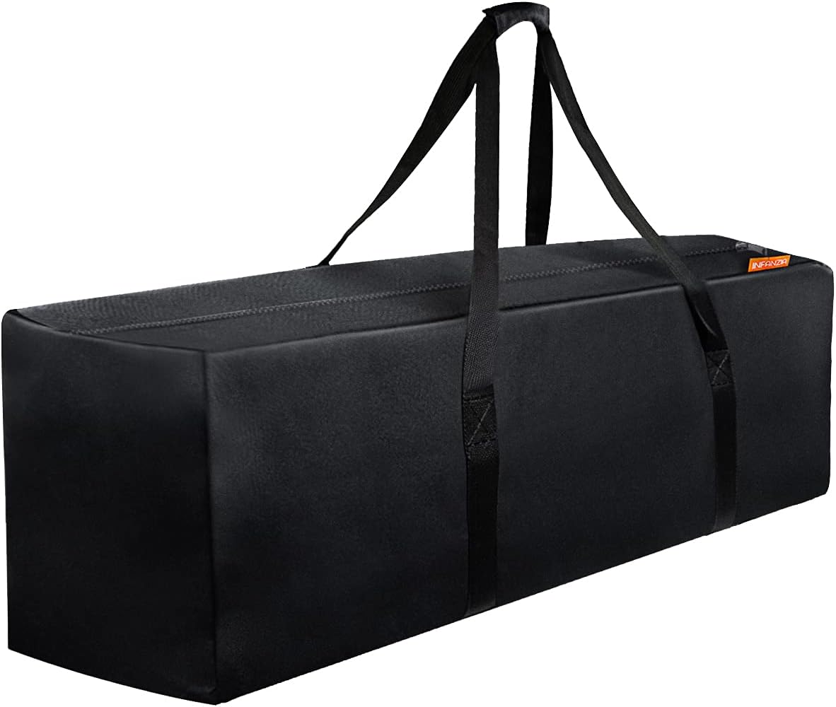 INFANZIA 197L Travel Duffle Bag -47 Inch Extra Large Sports Duffel Luggage Bag Large Holdall with Upgrade Zipper, Sturdy & Water Resistant, Oversize, Black