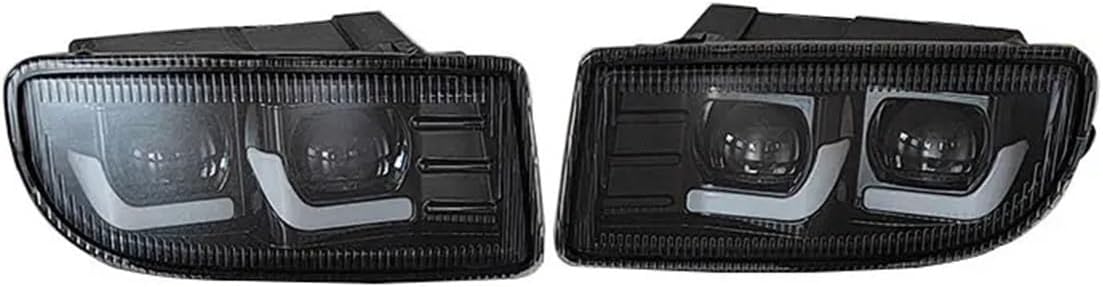 A Pair Car LED White Daytime Running Light Yellow Turn Signal Compatible With Toyota Land Cruiser LC100 FJ100 FZJ105 1998 to 2007 Fog Lamp