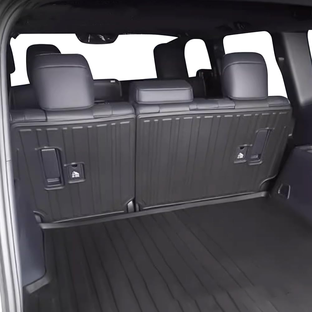 Rear Seat Back Protector Pad for 2024 2025 Toyota Land Cruiser 250 & 1958 Prado LC250 Rear Seat Backrest Pad Tailgate Kick Plate Interior Modification Accessory (for Five Seats Only)