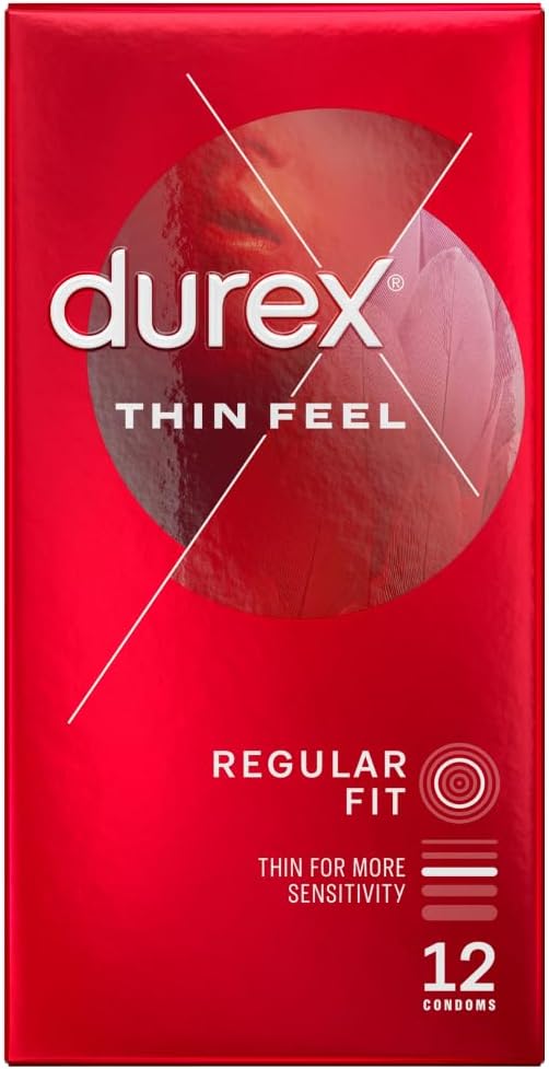 Durex Thin Feel Condoms, Pack of 12 (Packaging May Vary)