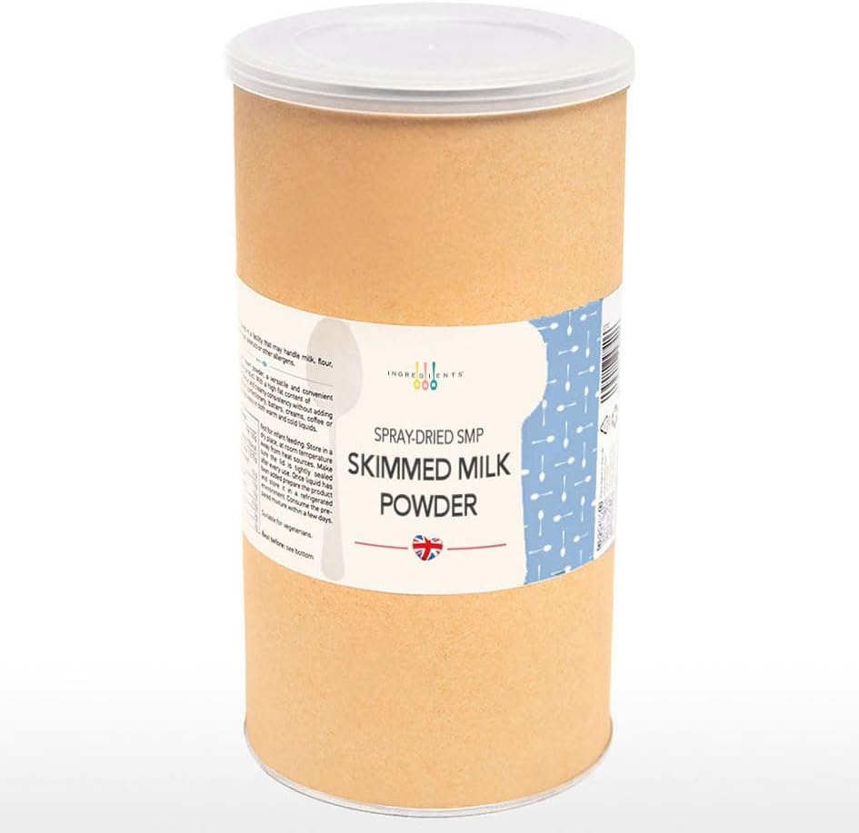 IB Dried Skimmed Milk Powder | Premium British Milk | Free from Additives, Emulsifiers, Bovaer | 100% Pure Powdered Milk with Creamy Texture | 650g