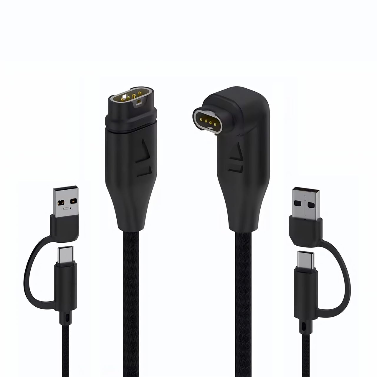 2Pack USB C Garmin Watch Charger for Forerunner 745 935 945 45 45S 245, Fenix 7X 7 7S 6SX Pro, Fast Charging Cable for Garmin Instinct 2 Solar,Approach S10/40/60/12, Vivoactive 5 4 4S 3,Venu 2 2S