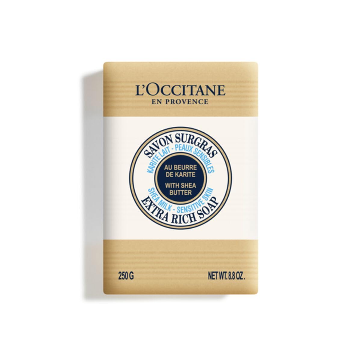 L'Occitane Shea Butter Extra-Gentle Solid Hand & Body Soap: Citrusy Shea Verbena, Relaxing Shea Lavender, Shea Milk, Vegetable Based, Artisanal, Vegan