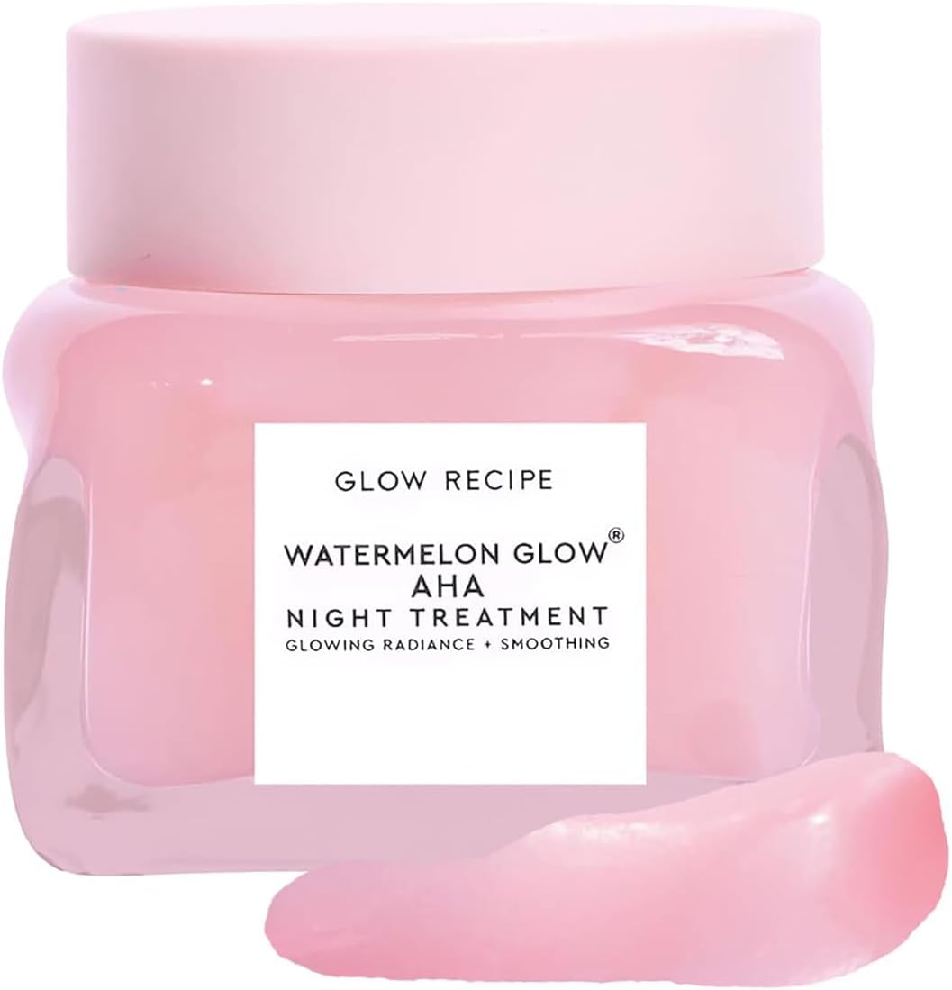 Glow Recipe Watermelon Glow Sleeping Mask - Exfoliating, Anti-Aging + Brightening Overnight Face Mask with AHA, Hyaluronic Acid + Pumpkin Seed Extract for Sensitive Skin - Hydrating Mask (80ml/2.7oz)
