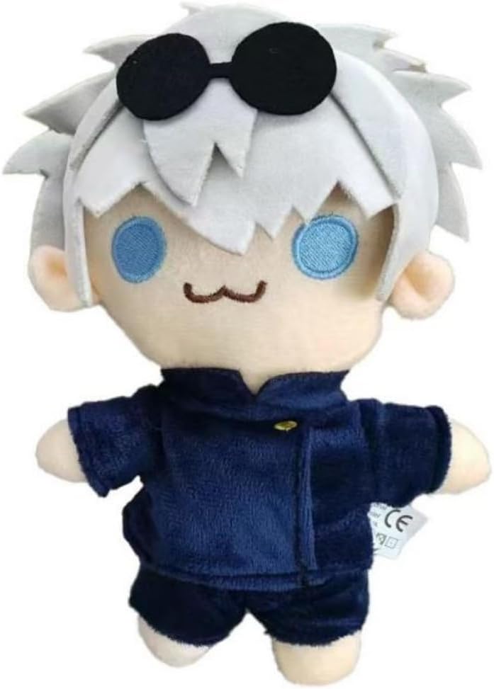 OUKEYI Gojo Satoru Plush Toy,Anime Geto Suguru Soft Figure,Cartoon Gojo Plushies Pillow for Kids Plush Figure Gift ，Hug Pillow Cushions Sofa Home Decoration18cm (Gojo)